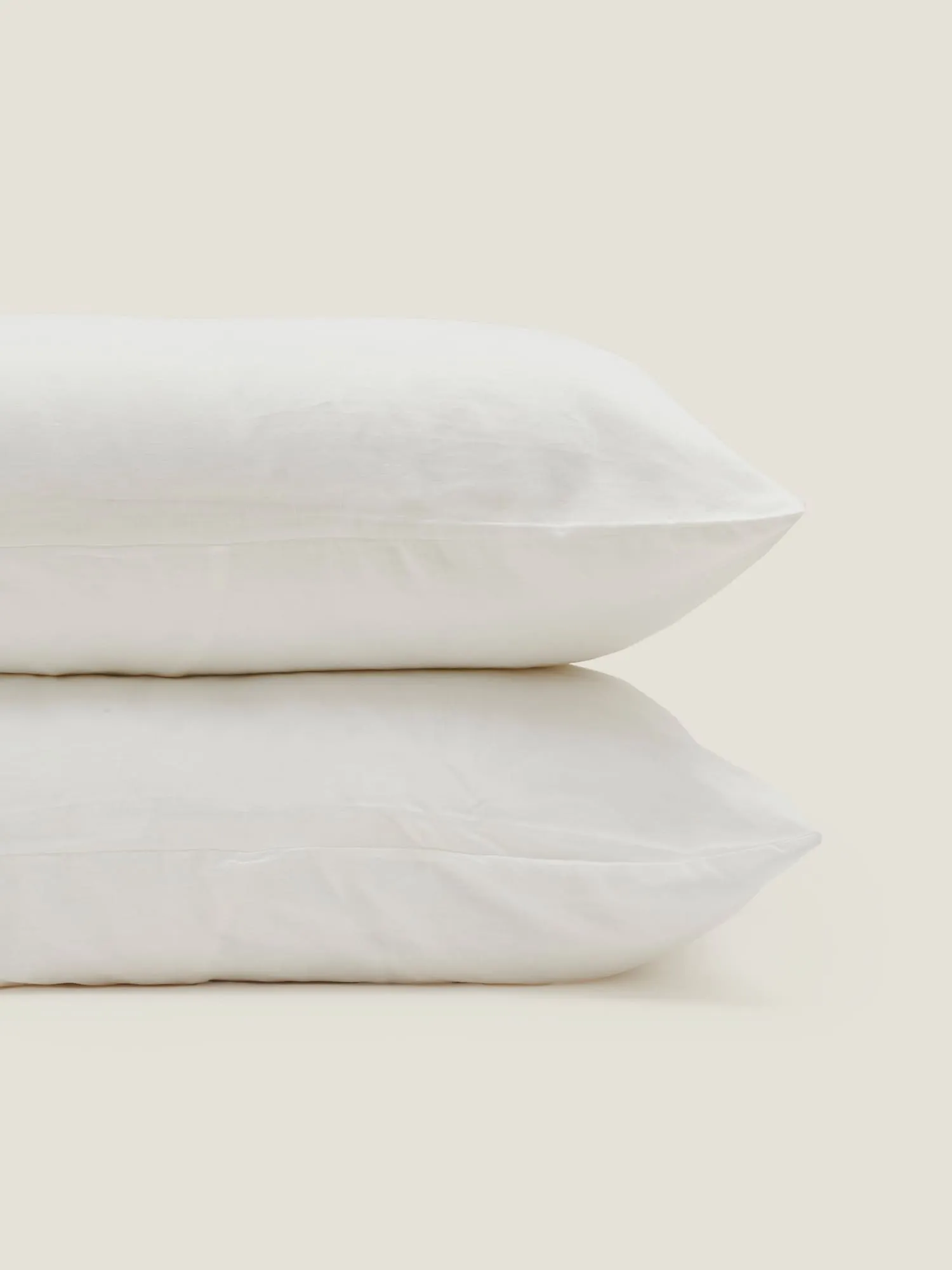 100% Linen Pillowcase Set (of two) in White