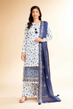 3 Piece - Printed Embroidered Suit - 42501357