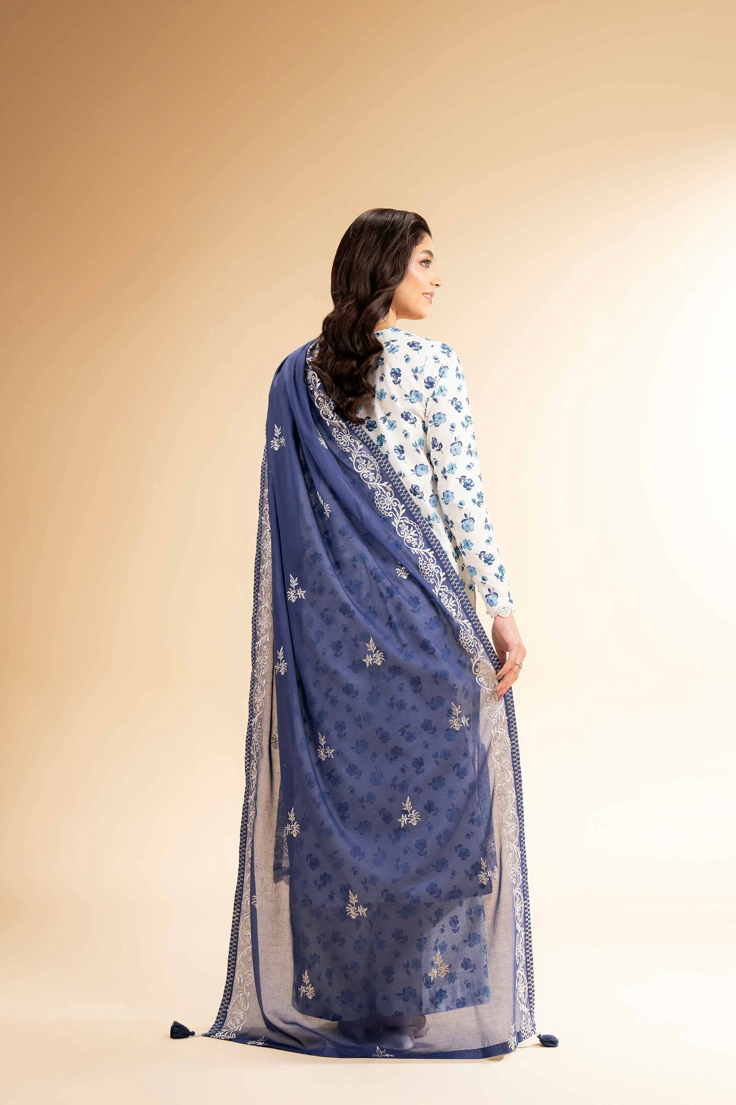 3 Piece - Printed Embroidered Suit - 42501357