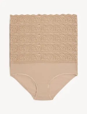 5pk Cotton Lycra® & Lace High Rise Shorts