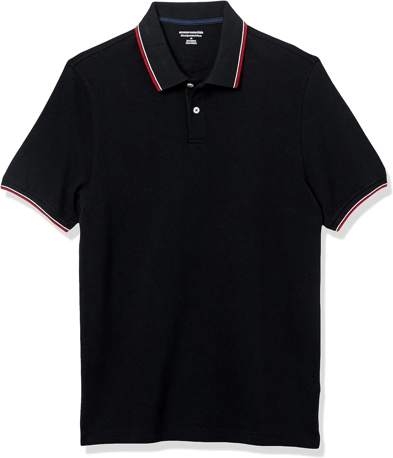 Amazon Essentials Men's Polo Shirts Short Sleeve, Slim-Fit Cotton Pique