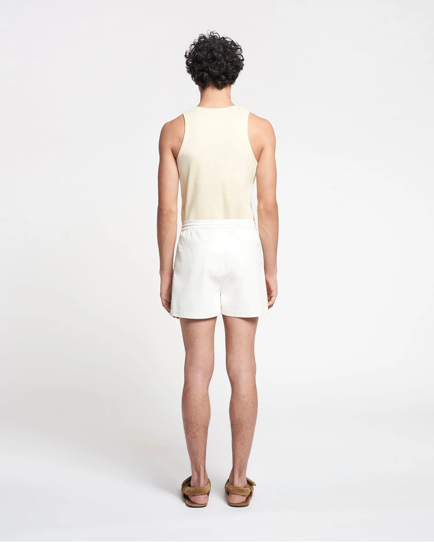 Amil - Okobor™ Alt-Leather Shorts - White