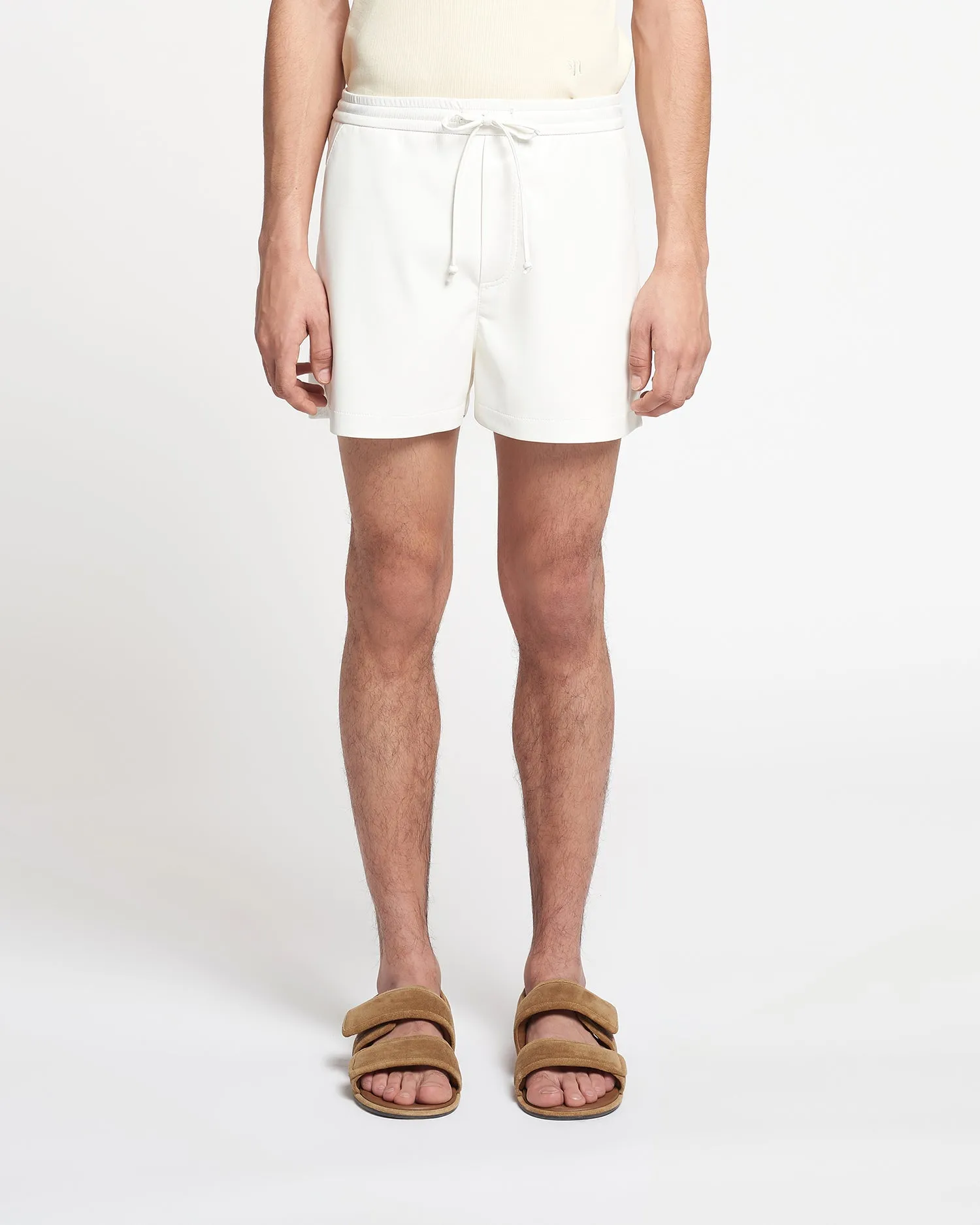 Amil - Okobor™ Alt-Leather Shorts - White