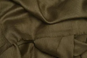 Army Green Beautiful Hand Woven Solid Colour Soft Silk Wool Scarf | Stole | Shawl | Wrap
