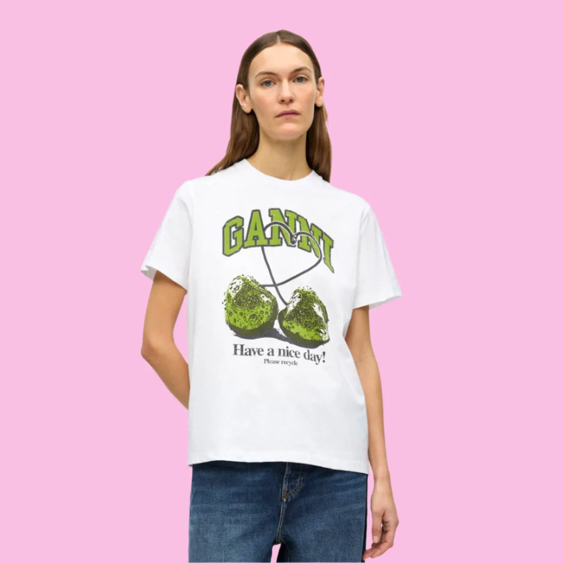 BASIC JERSEY RELAXED T-SHIRT | GREEN CHERRY
