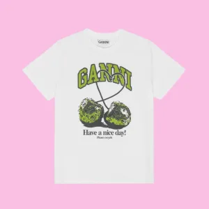 BASIC JERSEY RELAXED T-SHIRT | GREEN CHERRY