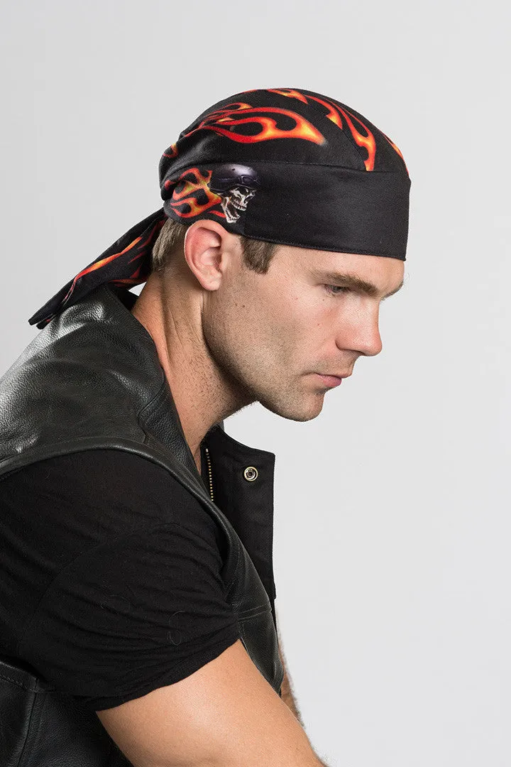 Biker Flames Full-Head Wrap