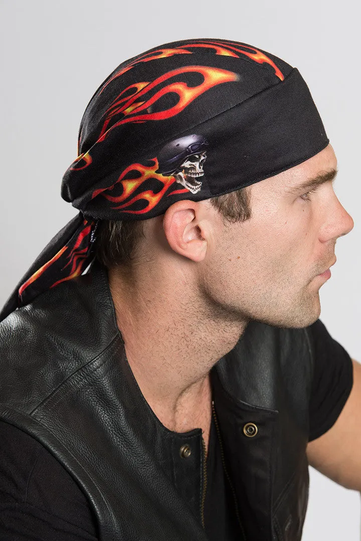 Biker Flames Full-Head Wrap
