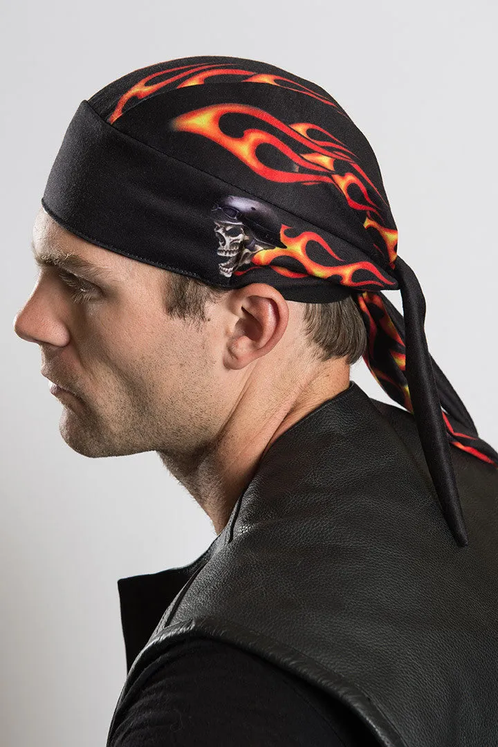 Biker Flames Full-Head Wrap