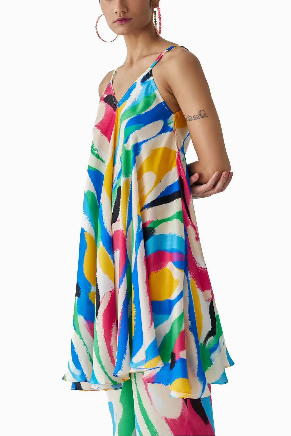 Brush Stroke Kurta And Pants Co-ord