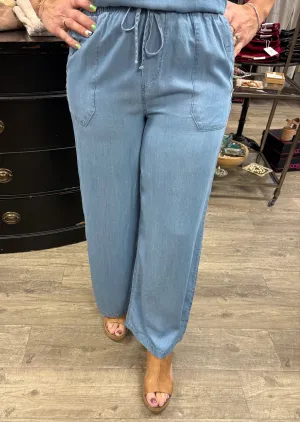 Chambray Bliss Wide Leg Pants