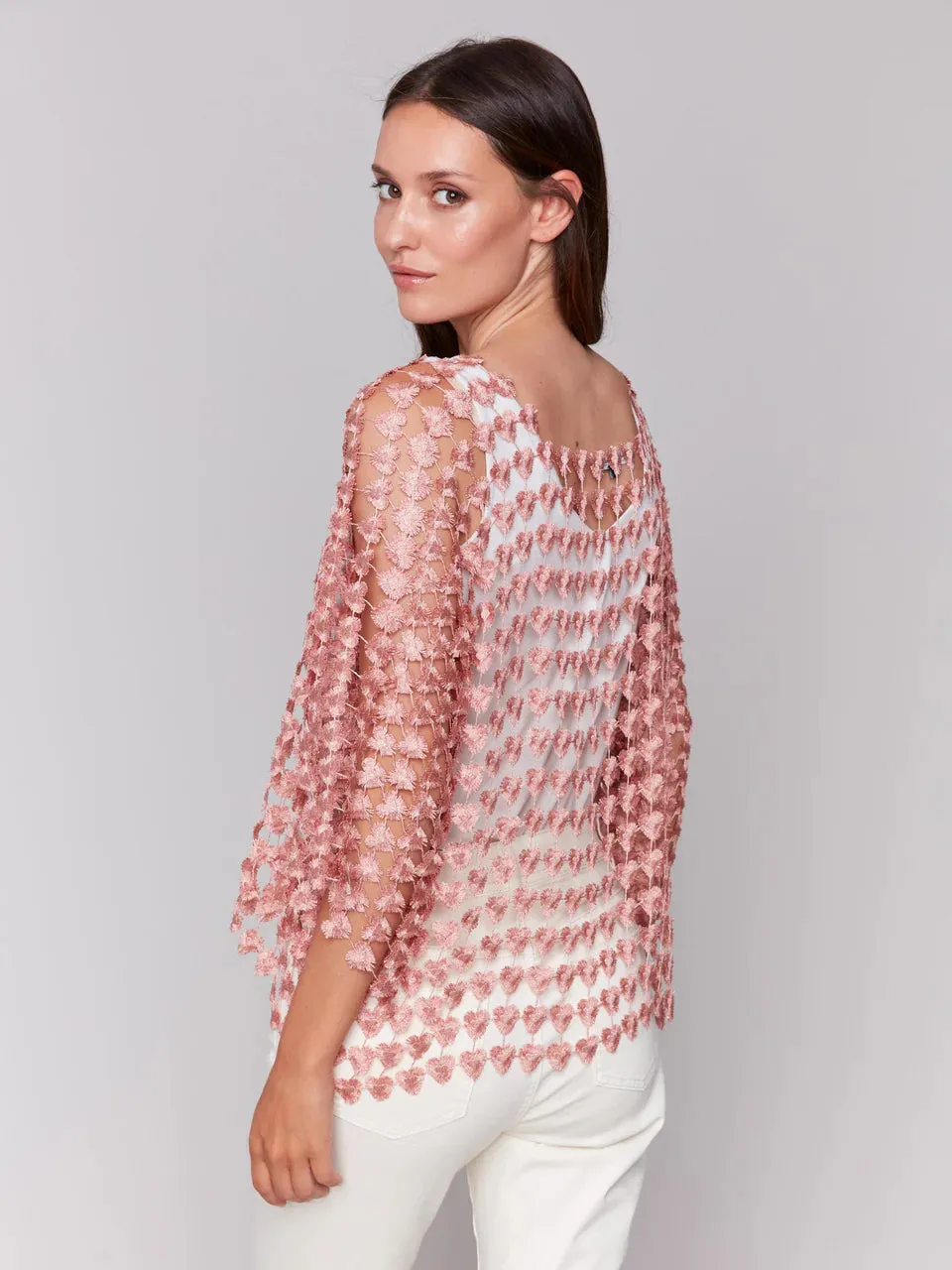Charlie B Crochet Heart Top - Multiple Colors