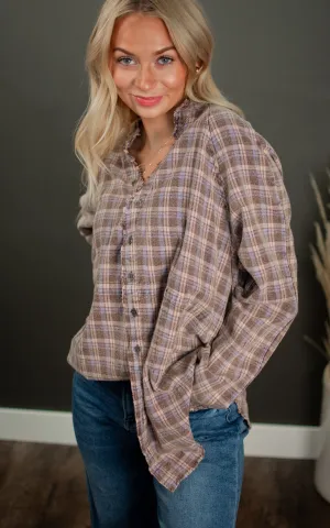 Chocolate Wasted Plaid Shirt