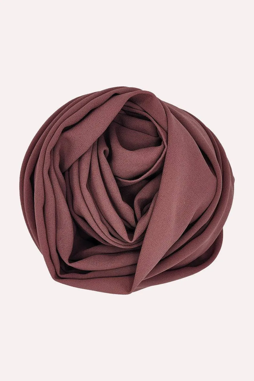 Classic Maxi Chiffon Hijab - Pink Truffle