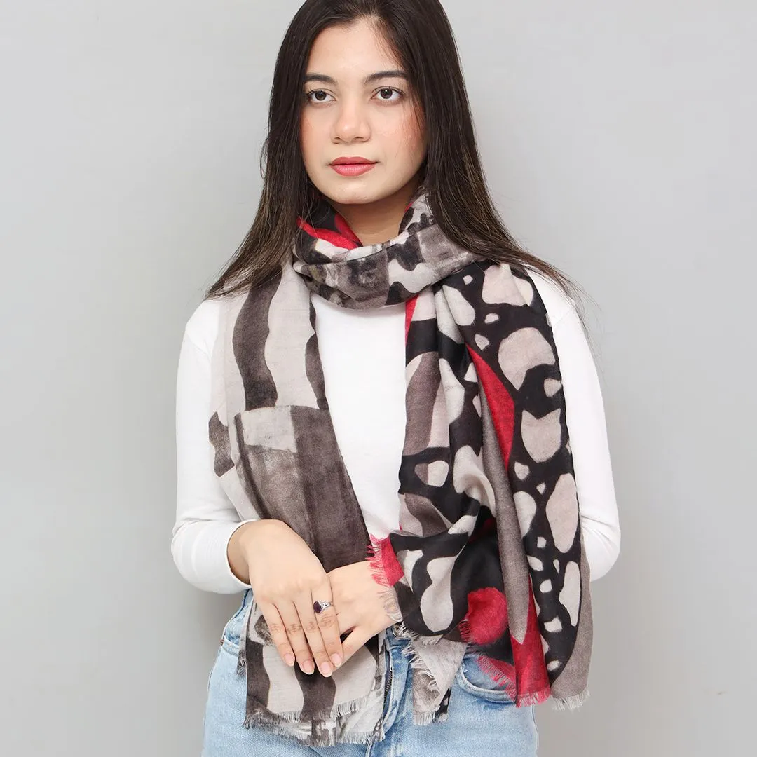 Classic Space Stone Design Cashmere Scarf