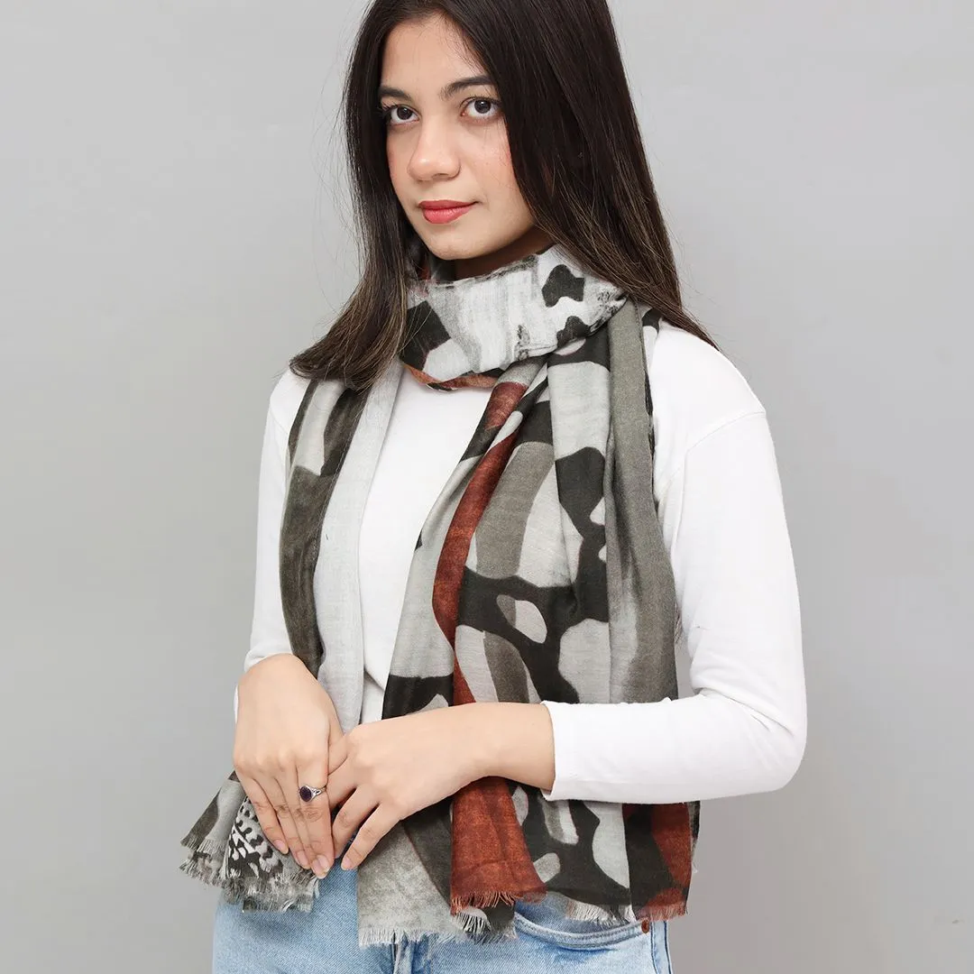 Classic Space Stone Design Cashmere Scarf