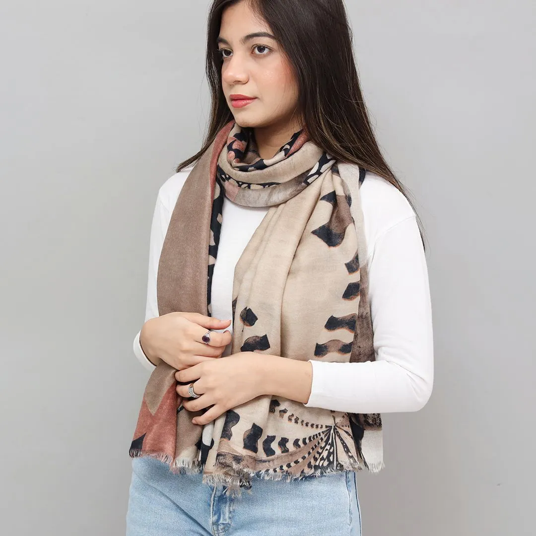 Classic Space Stone Design Cashmere Scarf
