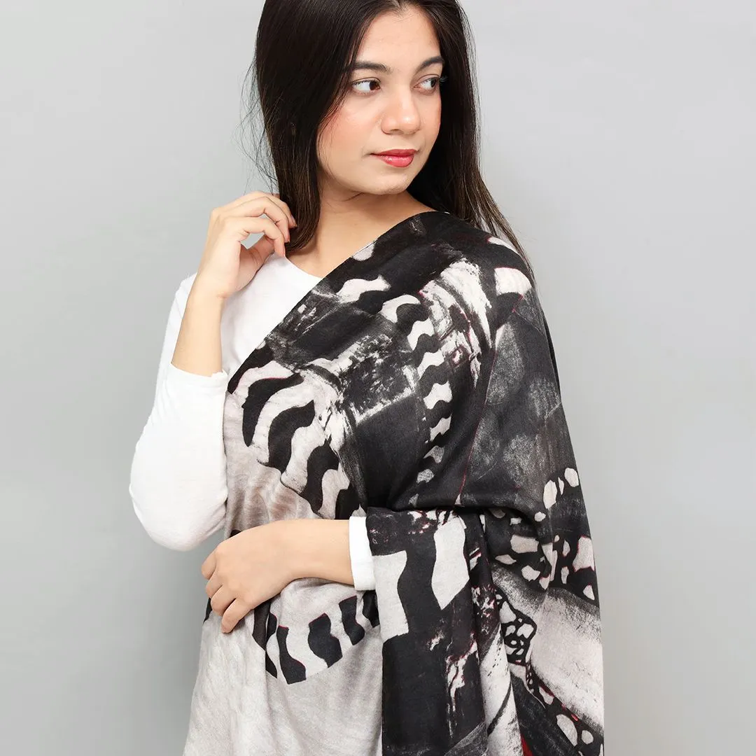 Classic Space Stone Design Cashmere Scarf