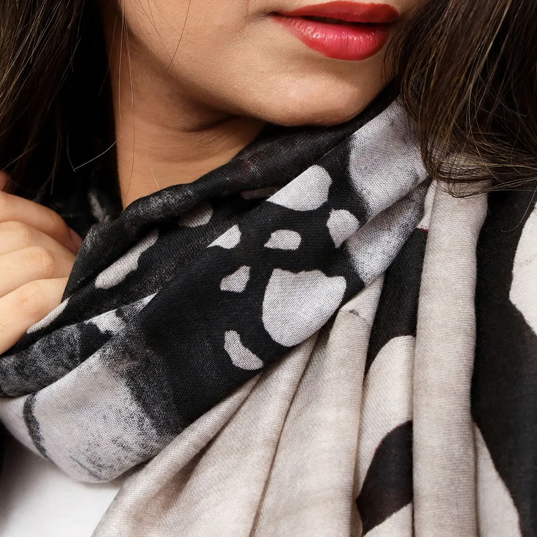 Classic Space Stone Design Cashmere Scarf