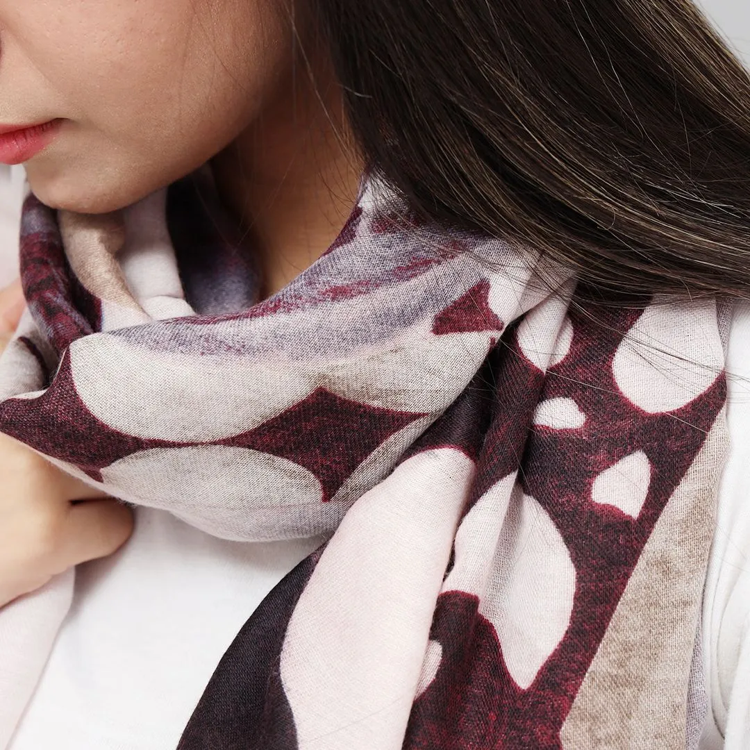 Classic Space Stone Design Cashmere Scarf