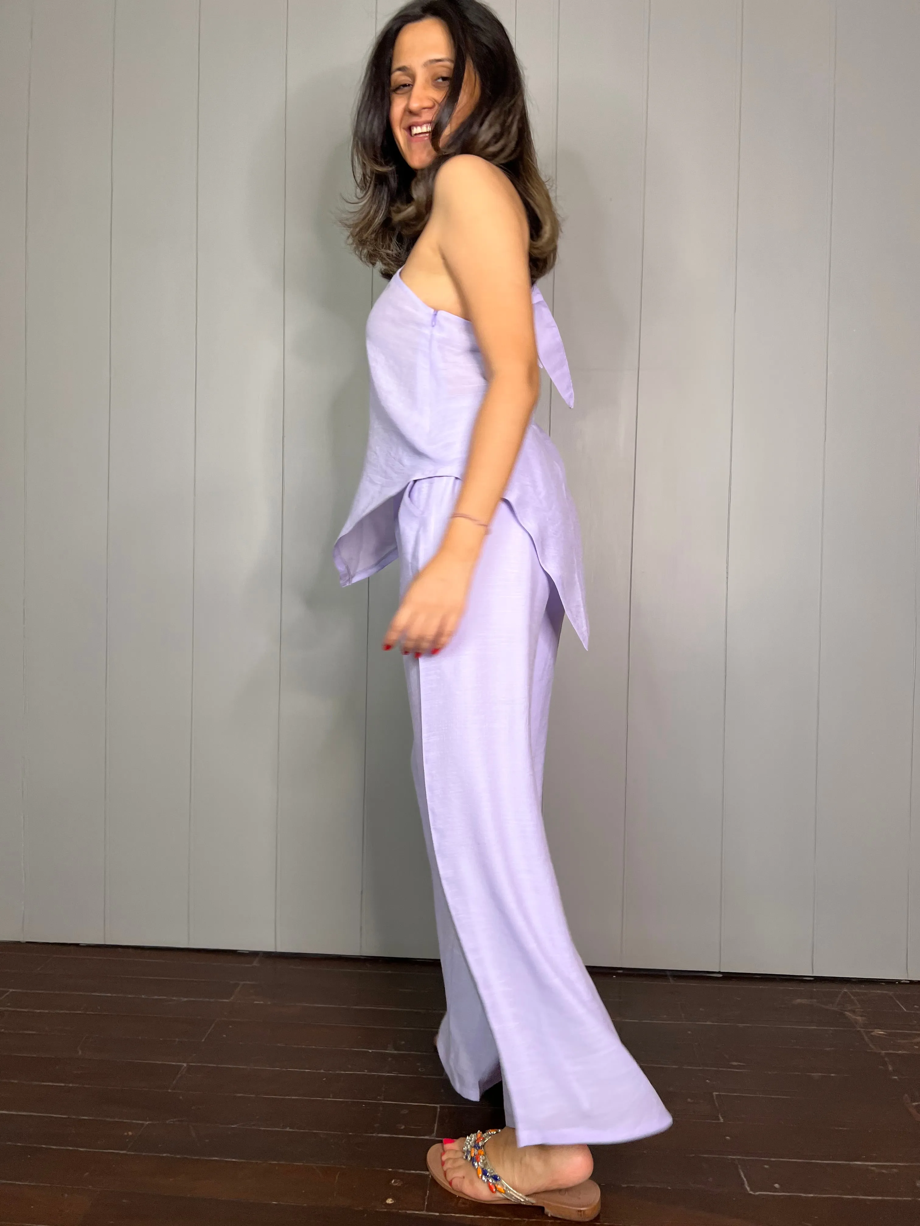 Cotton Lilac Halter Set