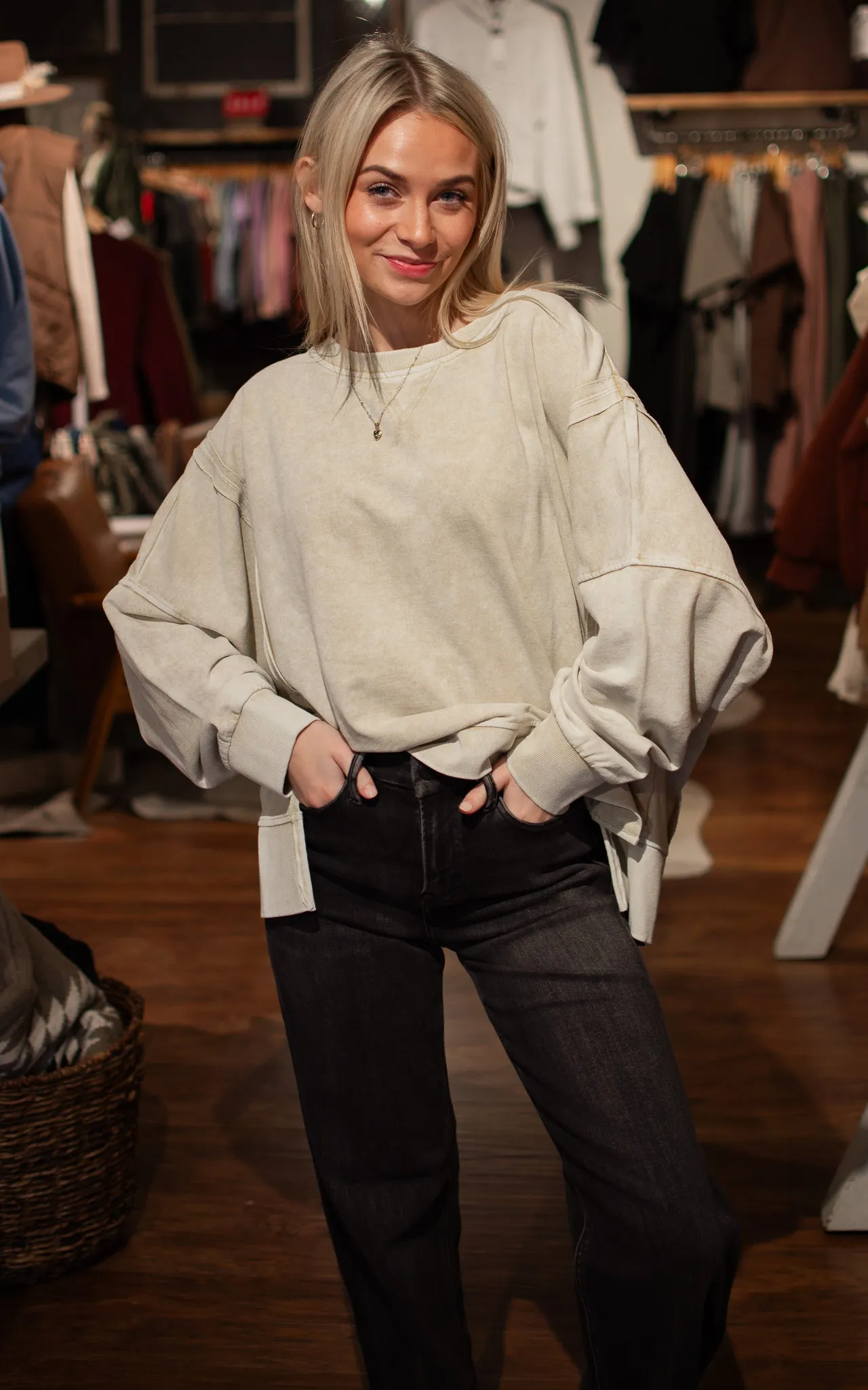 Cropped Oat Milk Latte Top