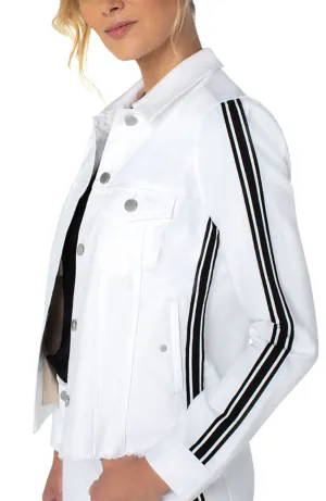 Cut Off Jacket Sports Stripe