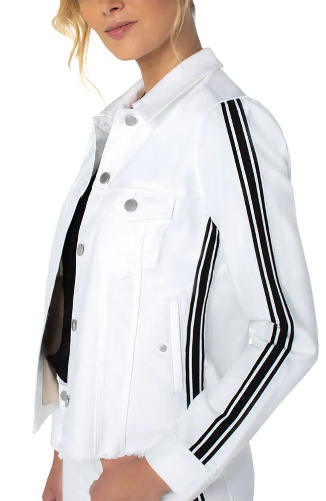 Cut Off Jacket Sports Stripe