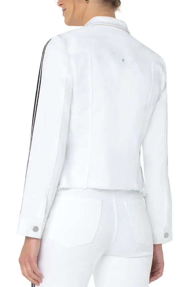 Cut Off Jacket Sports Stripe
