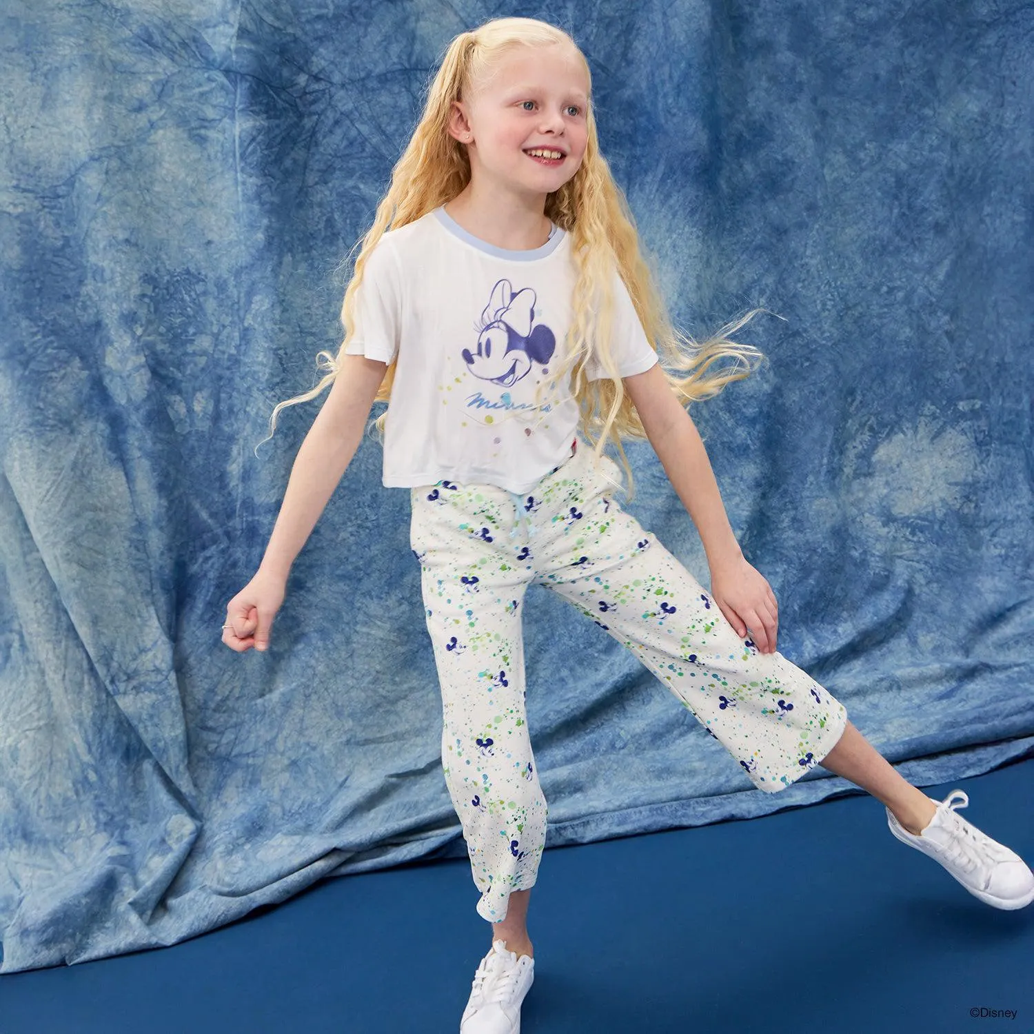 Disney | Magnetic Me Mickey Splatter cotton wide leg sweatpant