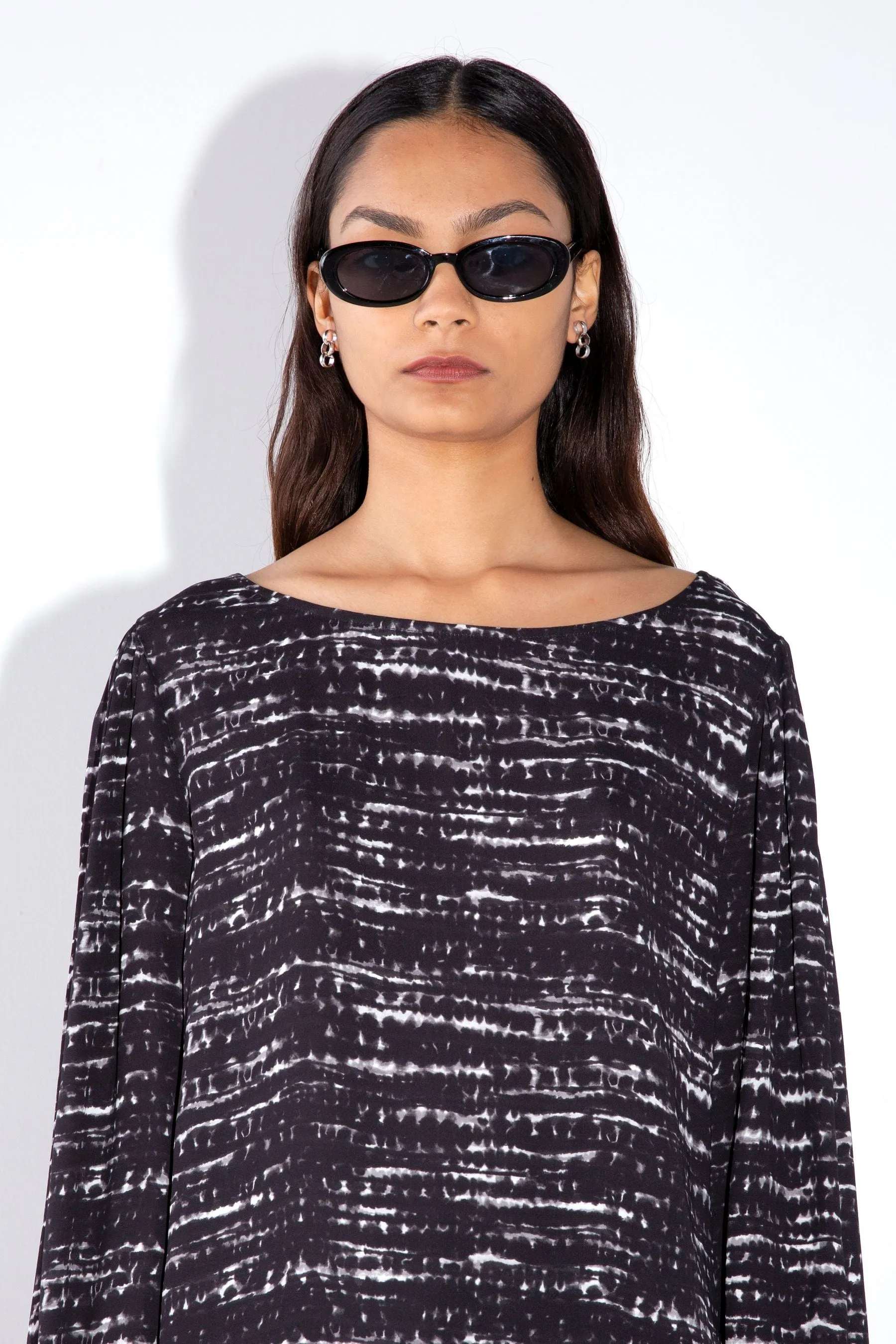 Draped Sleeve Blouse