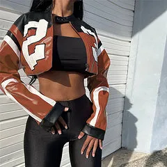 fashionable and personalized letter printed jackets AY3372