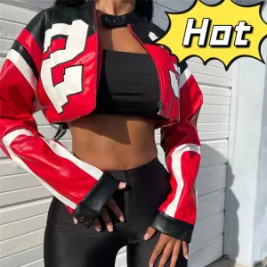 fashionable and personalized letter printed jackets AY3372