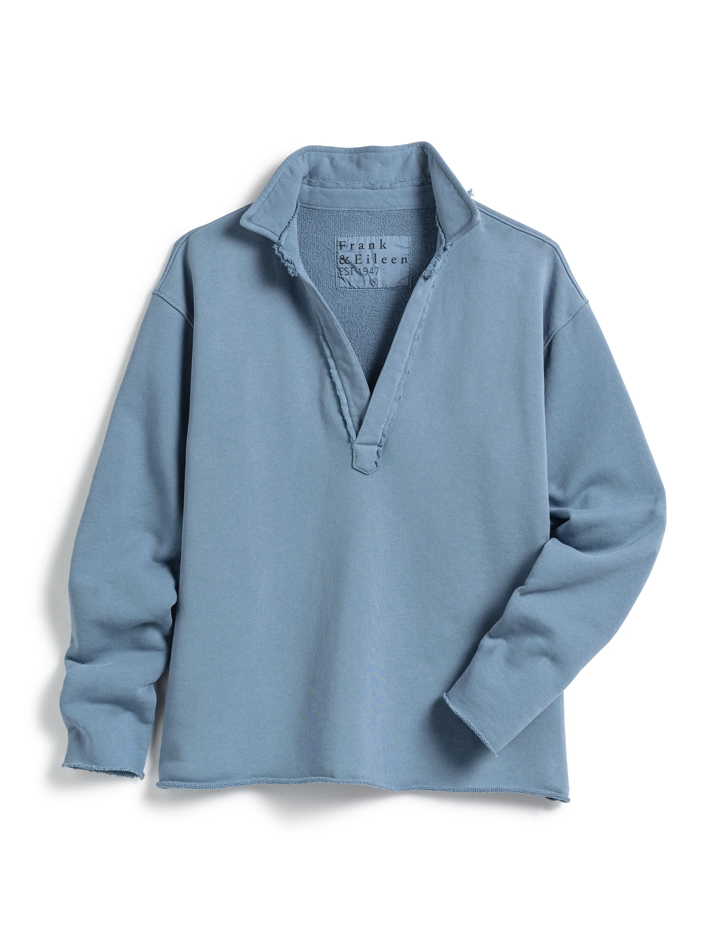 Frank & Eileen -  Patrick Popover Henley Sweatshirt in Jean