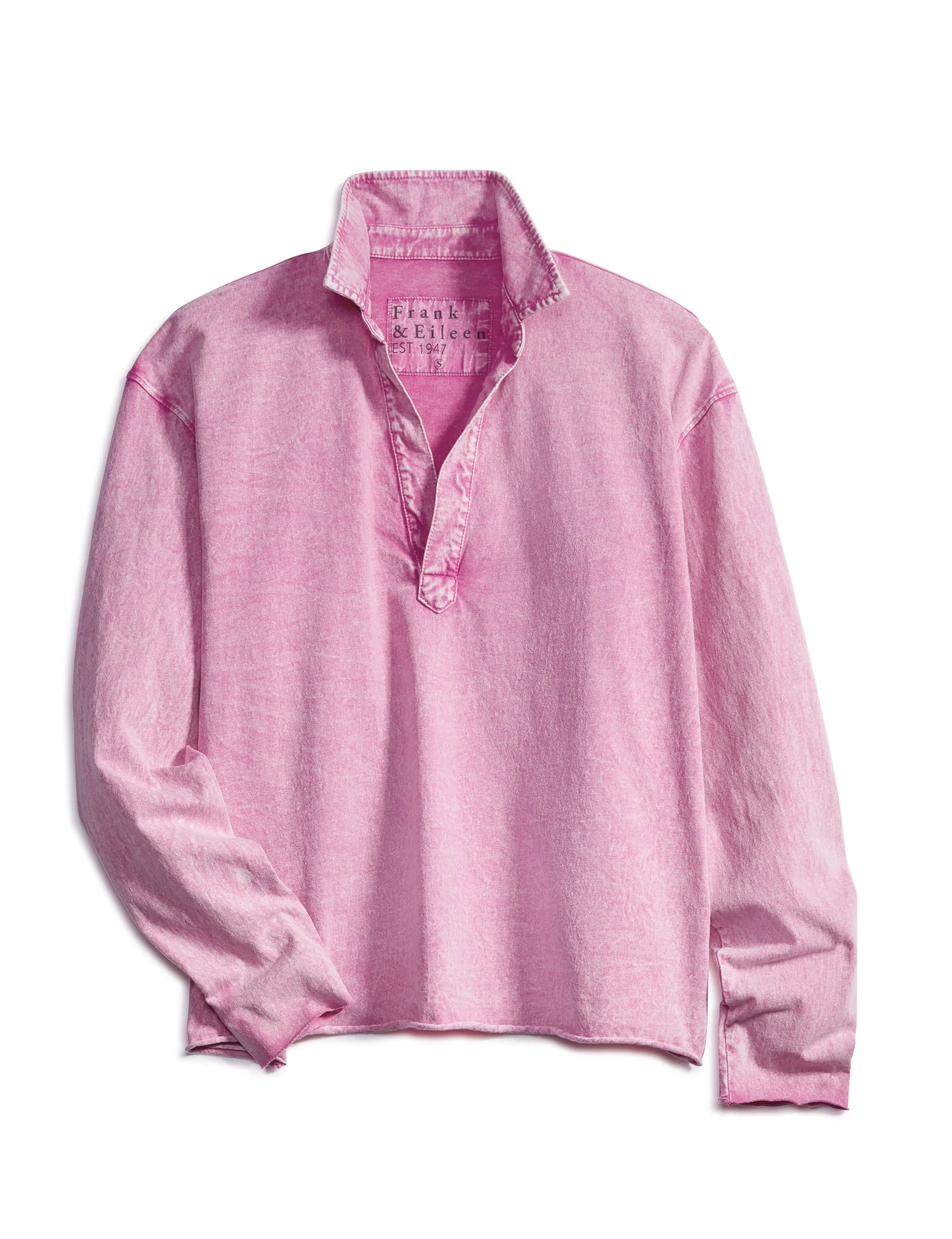 Frank & Eileen - Popover Henley in Mineral Pink