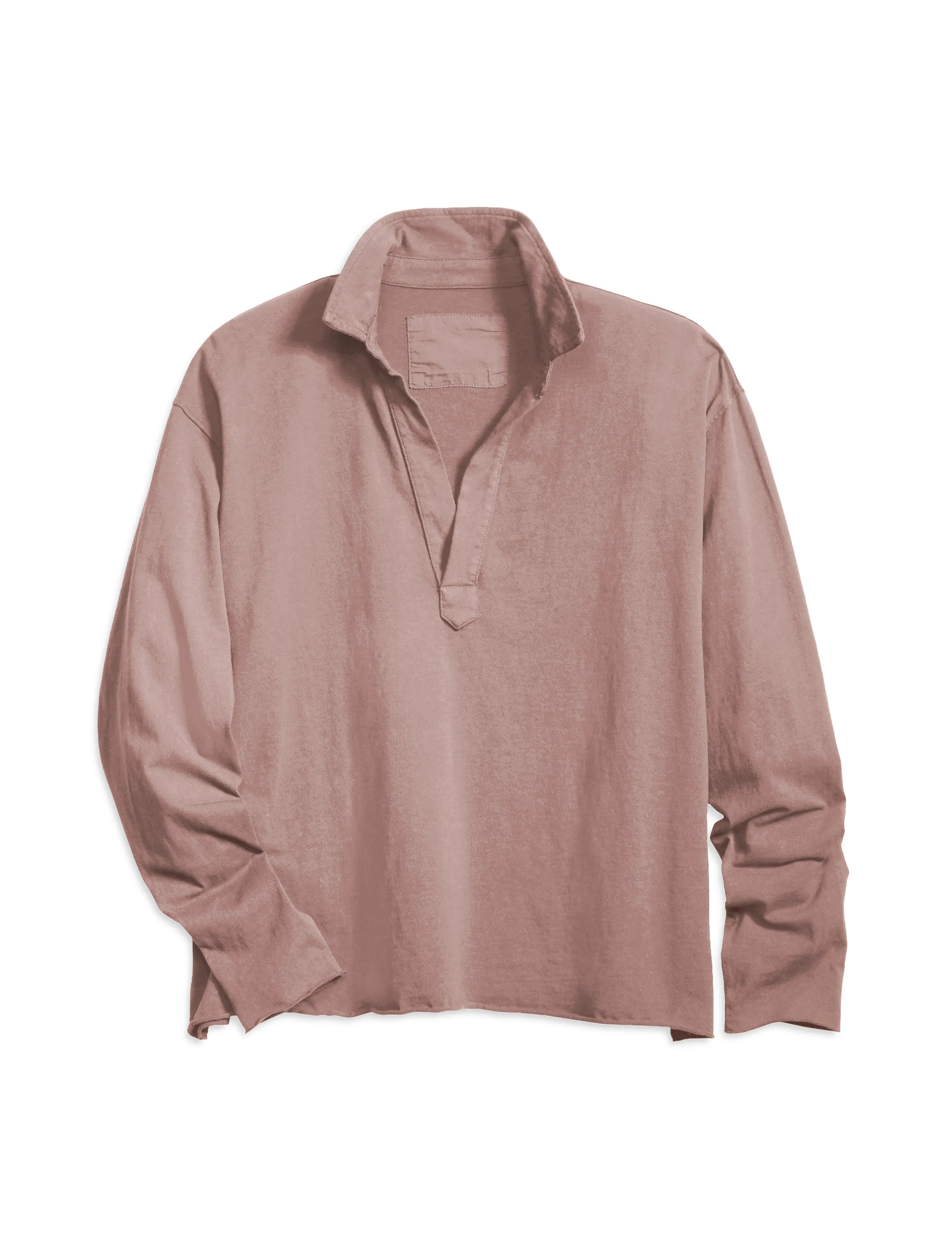 Frank & Eileen - Popover Henley in Terracotta