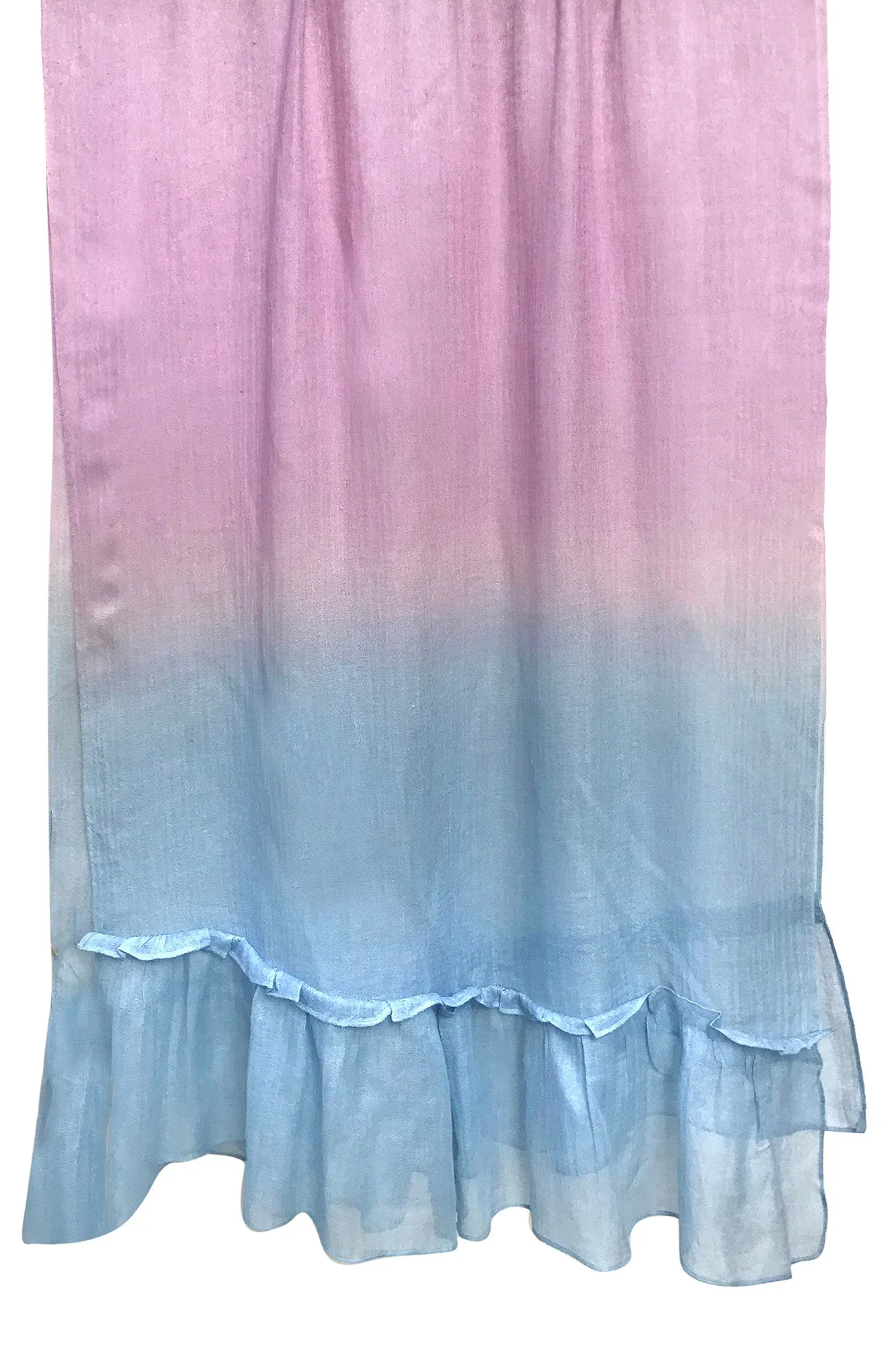 Frills and fancies Lavender and Blue Silk Cashmere Scarf