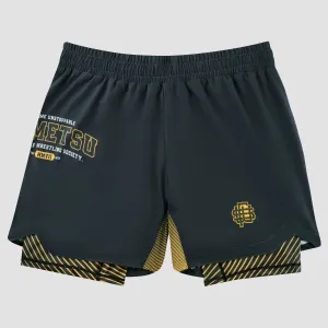 Fumetsu Varsity Dual Layer Fight Shorts Grey