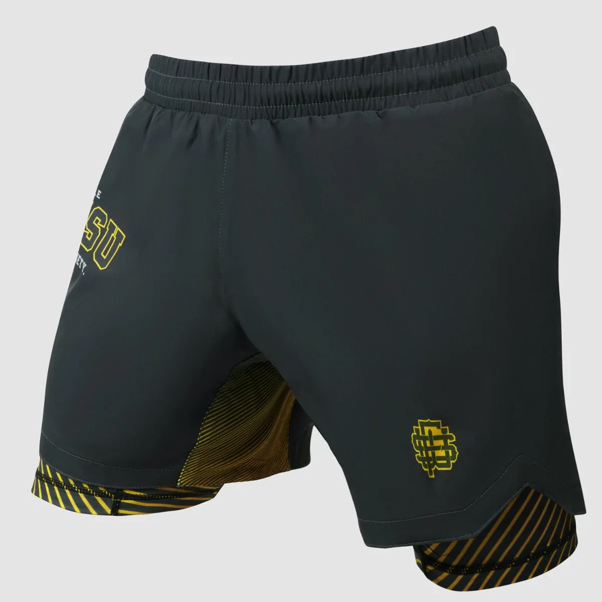 Fumetsu Varsity Dual Layer Fight Shorts Grey