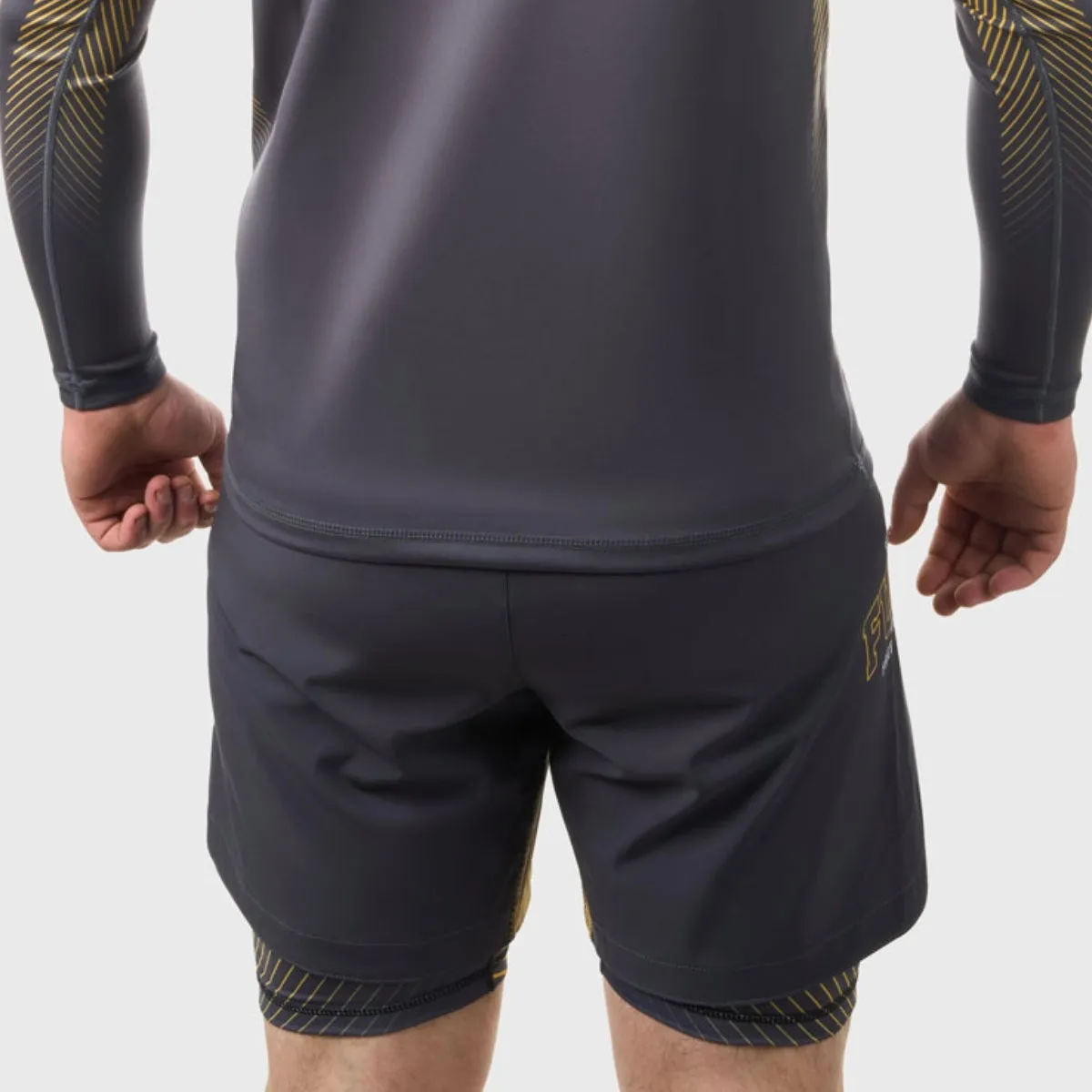 Fumetsu Varsity Dual Layer Fight Shorts Grey