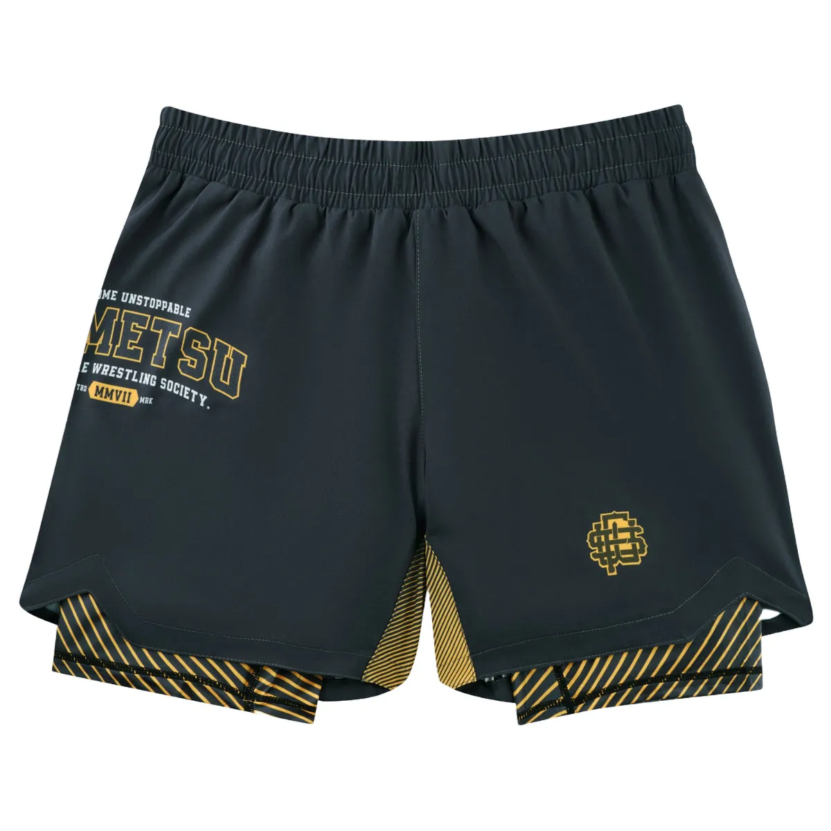 Fumetsu Varsity Dual Layer Fight Shorts Grey