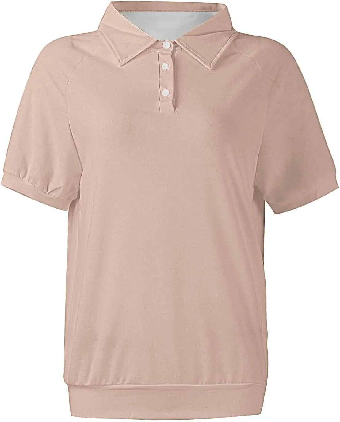 GOKKILRW Womens Polo Shirts 2025 Casual Golf Sports T-Shirts Short Sleeve Lapel Collar V-Neck Summer Tops Work Dressy Blouses
