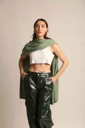 Green Bay Travel Wrap - Cozy Cotton Scarf | Meraki Unlimited