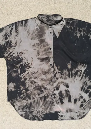 HOMEMADE - UNIQUE BLOUSE UNISEX - HAND PAINTED - black / grey