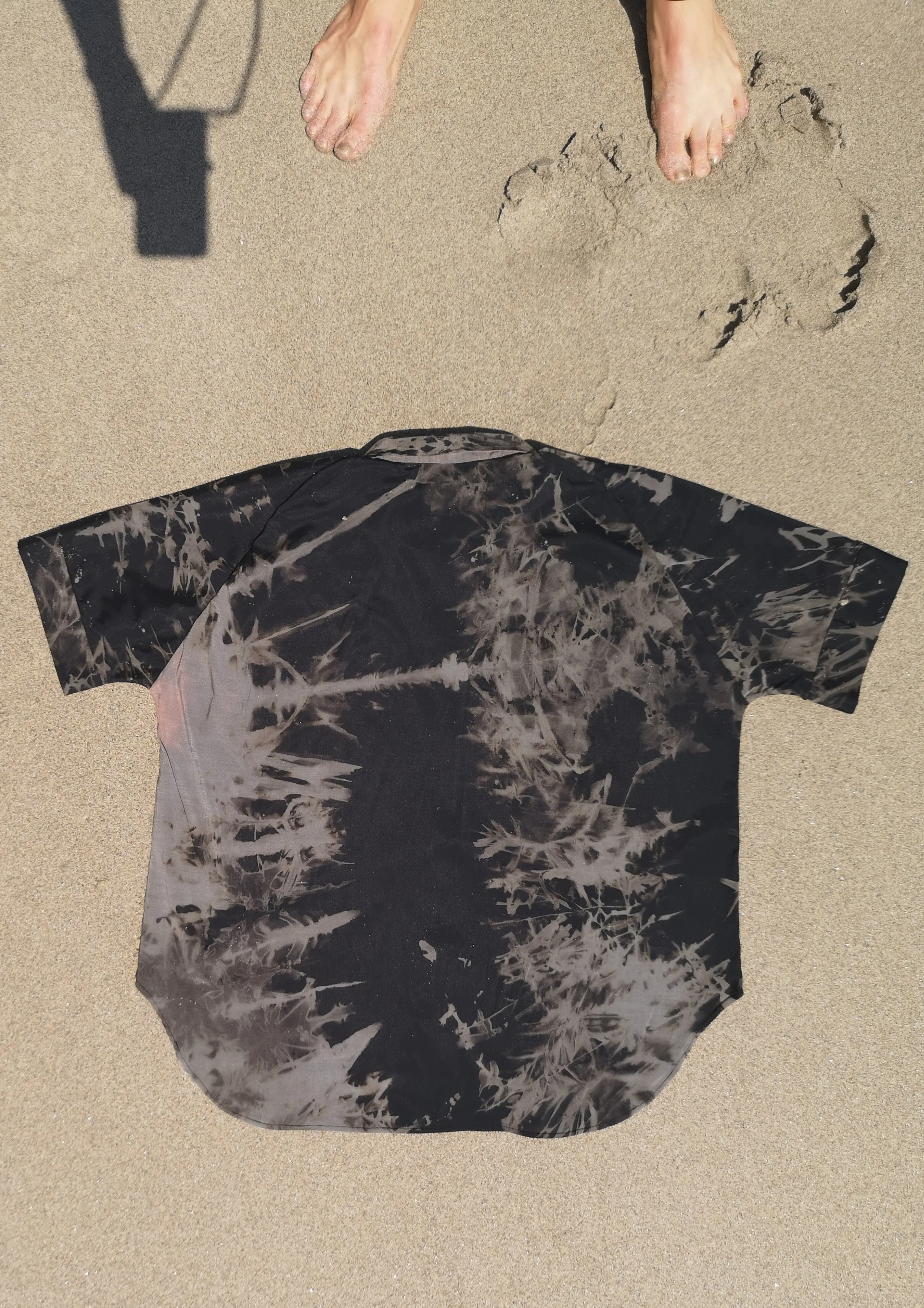 HOMEMADE - UNIQUE BLOUSE UNISEX - HAND PAINTED - black / grey