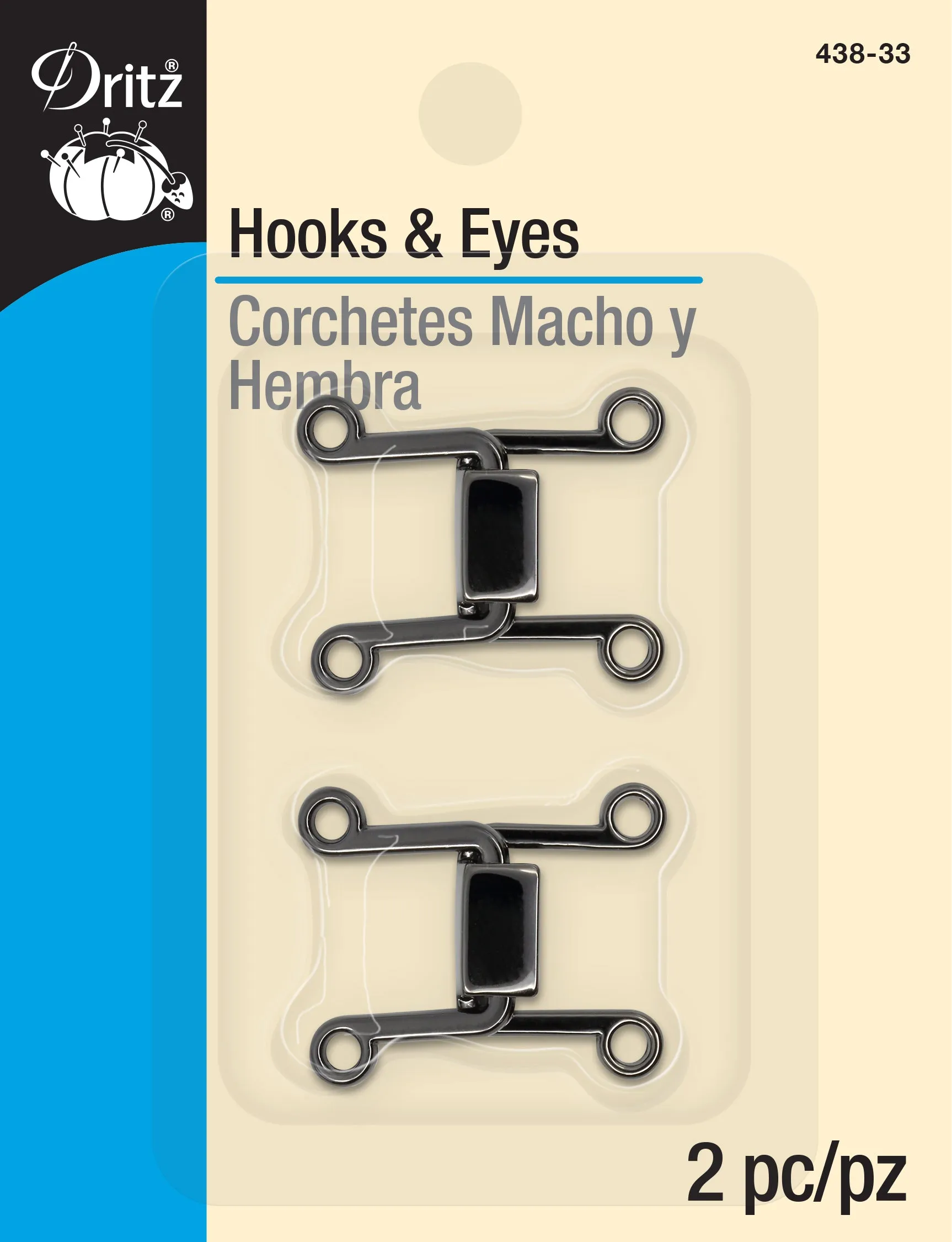 Hooks & Eyes, 2 Sets