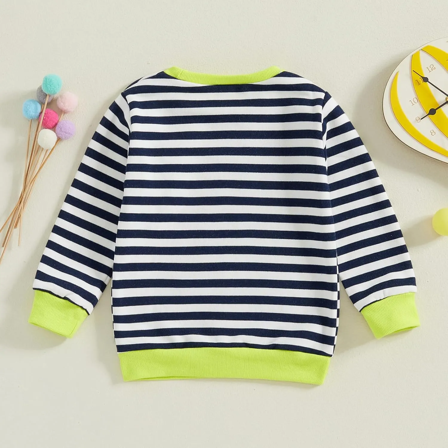 Lefyira Toddler Striped Sweatshirt Oversized Long Sleeve Rainbow Shirt Crewneck Pullover Tops Baby Girl Boy Fall Clothes