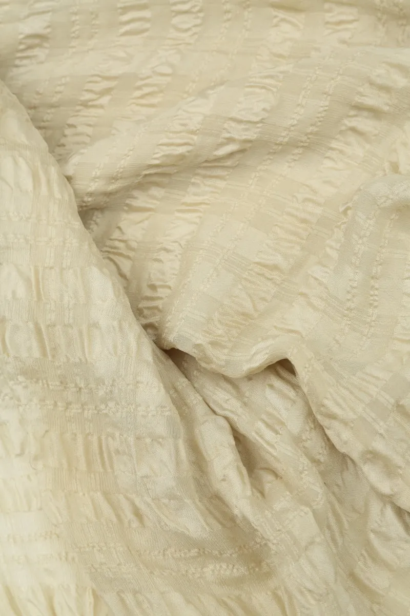 Lightweight Laurel Green Textured Silk Scarf