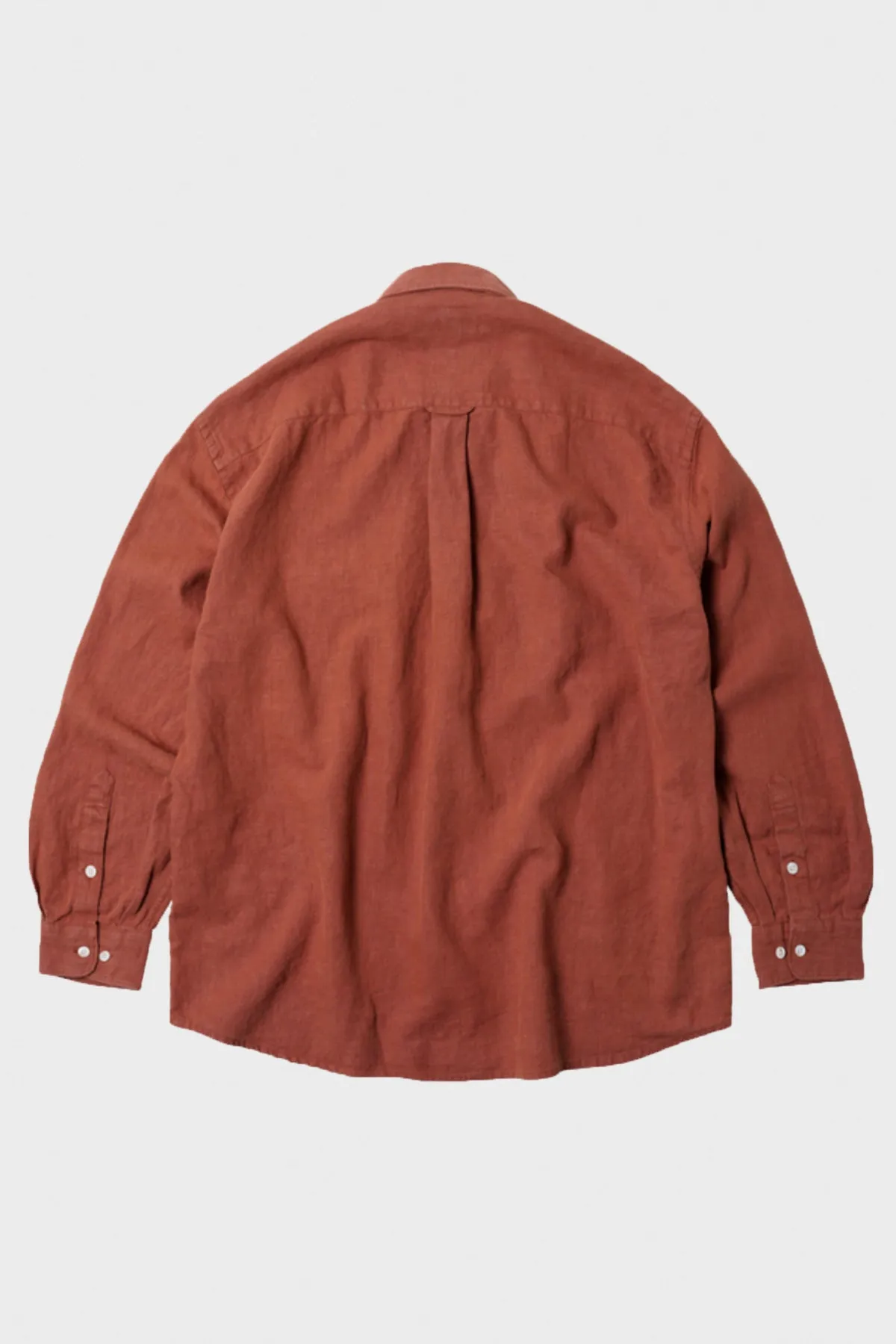 Linen Relaxed Shirt - Brick