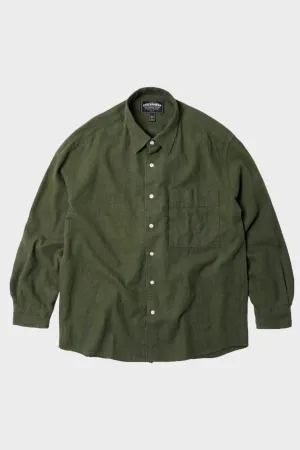 Linen Relaxed Shirt - Olive